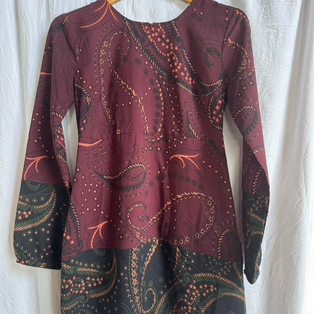 Abercrombie Fitch Burgundy Paisley